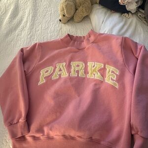 Parke Summerland pink and yellow mockneck L/XL